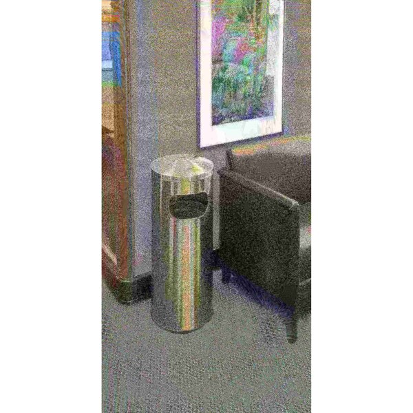 Commercial Zone Products 15 gal Trash Can, Silver, Stainless Steel - 780329