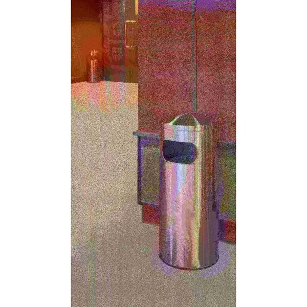 Commercial Zone Products 15 gal Trash Can, Silver, Stainless Steel - 780329