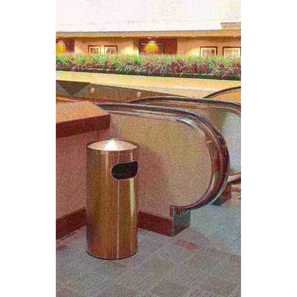 Commercial Zone Products 15 gal Trash Can, Silver, Stainless Steel - 780329