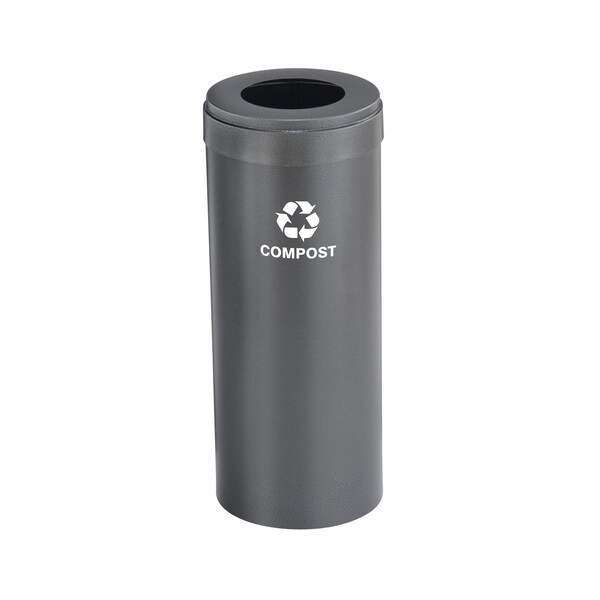 Glaro 12 gal Trash Can, Silver Vein - W-1232SV-SV-W6RL