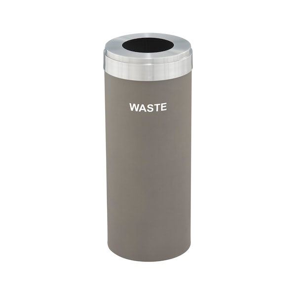 Glaro 12 gal Trash Can, Nickel/Satin Aluminum - W-1232NK-SA-W4