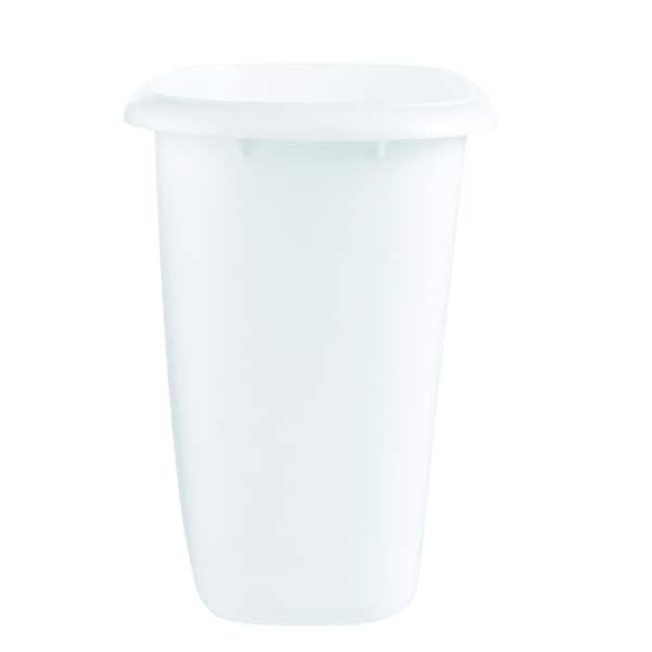 Rubbermaid Rubbermaid 1.5 gal White Plastic Vanity Wastebasket - 2953