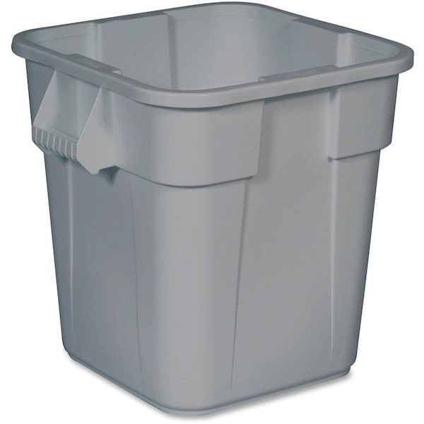 Rubbermaid Commercial 28 gal Square Square Brute Container, Gray, Plastic - RCP352600GY