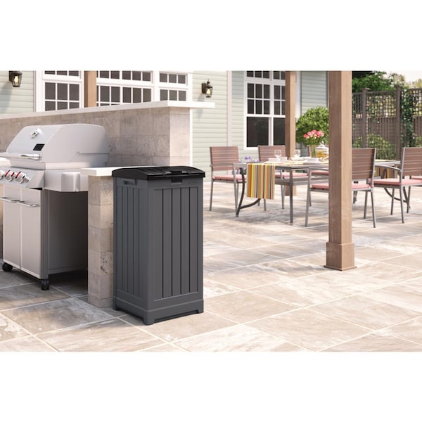 Suncast Suncast Trash Hideaway 39 gal Peppercorn Resin Trash Can Lid Included - GH3900