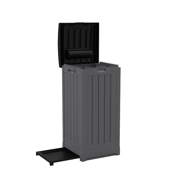 Suncast Suncast Trash Hideaway 39 gal Peppercorn Resin Trash Can Lid Included - GH3900