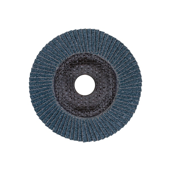 Pferd 5" x 5/8-11 Thd. DISCO DE ALETAS POLIFAN® - Z SG POWER STEELOX, Zirconia, 60 Granos, Cónico - 62326
