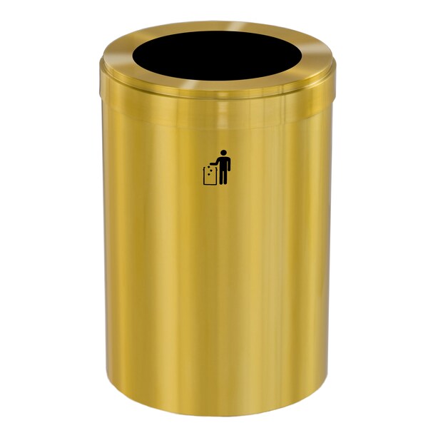 Glaro 41 gal Trash Can, Satin Brass - W-2042BE-BE-W1