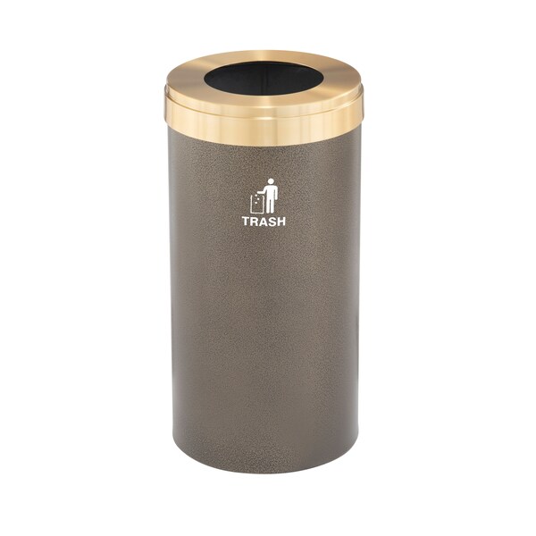 Glaro 16 gal Trash Can, Bronze Vein/Satin Brass - W-1532BV-BE-W3