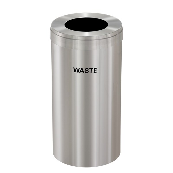 Glaro 23 gal Trash Can, Satin Aluminum - W-1542SA-SA-W4