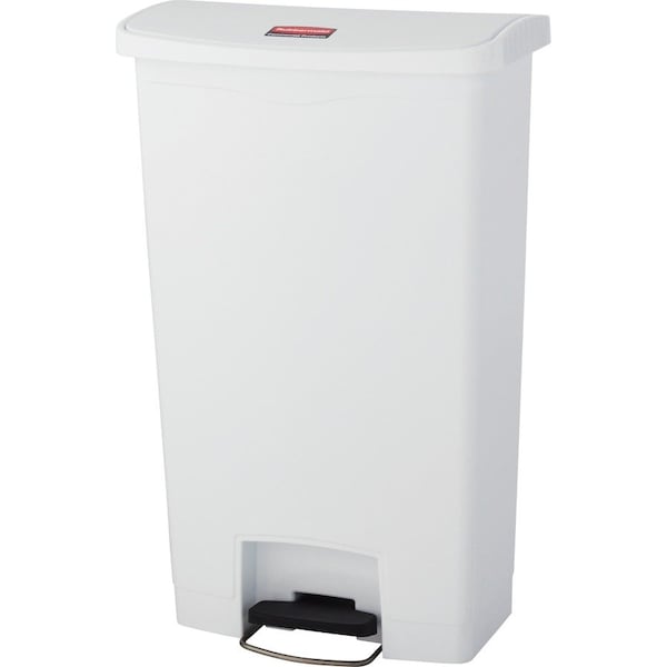 Rubbermaid Commercial 18 gal Slim Jim 18-gal Step-On Container, White, Plastic; Resin - RCP1883559