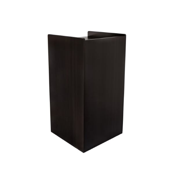 Alpine Industries Black 40 Gallon Wood Receptacle Enclosure with Drop Hole and Tray Shelf - ALP476-BLK