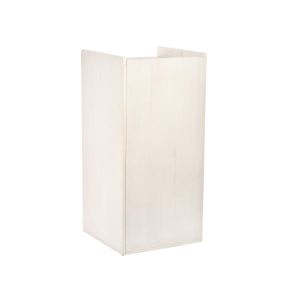 Alpine Industries White 40 Gallon Wood Receptacle Enclosure with Drop Hole and Tray Shelf - ALP476-WHI