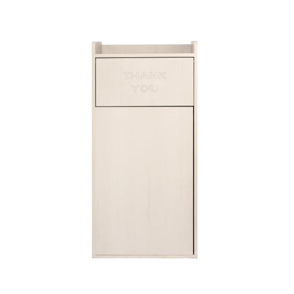 Alpine Industries White 40 Gallon Wood Receptacle Enclosure with Drop Hole and Tray Shelf - ALP476-WHI