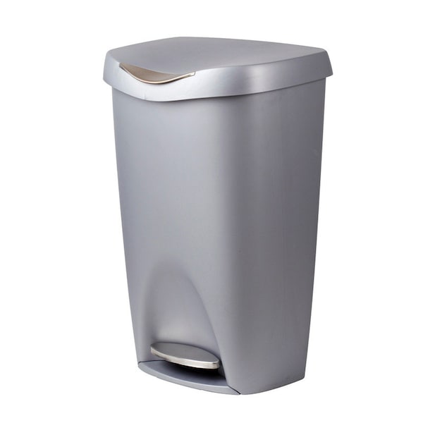 Umbra Umbra Brim 13 gal Gray Plastic Step On Wastebasket - 084200-410