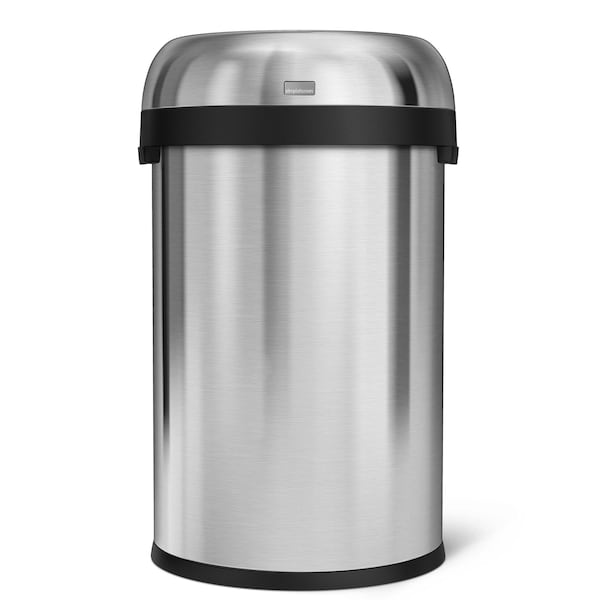 Simplehuman 30 gal Open Can, Brushed, Stainless Steel - CW1471
