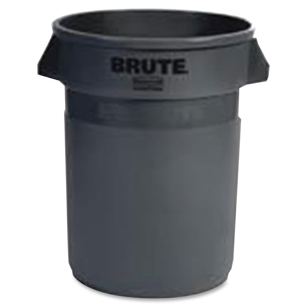 Rubbermaid Commercial 32 gal Round Trash Can, Black, 22 in Dia, Open Top, Polyethylene - 1867531