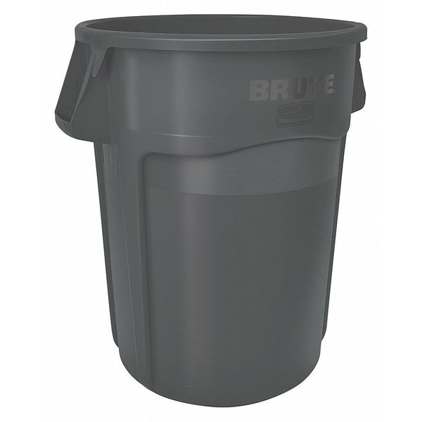 Rubbermaid Commercial 32 gal Round Trash Can, Black, 22 in Dia, Open Top, Polyethylene - 1867531