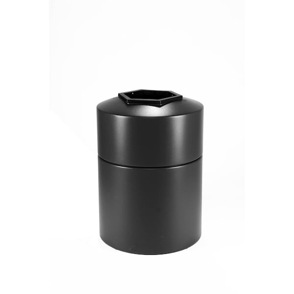 Commercial Zone Products 45 gal Round Trash Can, Black, Open Top, Polyethylene - 730101