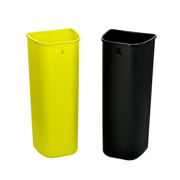 Alpine Industries 10.5 Gal. Stainless Steel Open Top Dual Compartment Trash Can - 470-R-40L