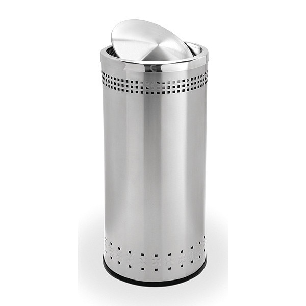 Commercial Zone Products Imprinted Waste Container, SS, 15 gal. - 780729