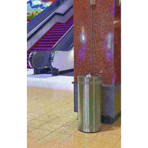 Commercial Zone Products Imprinted Waste Container, SS, 15 gal. - 780729