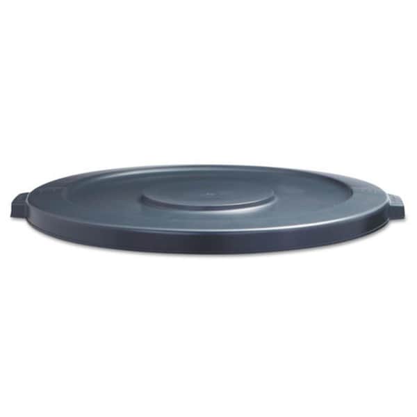 Pinpoint BWK44GLWRLIDGRA 44 gal Flat-Top Round Plastic Lids for Waste Receptacles, Gray - PI3737076