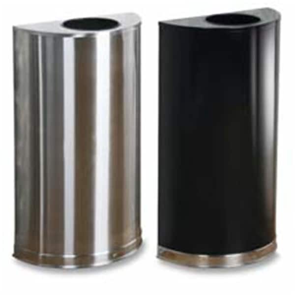 Eat-In Half Round Receptacles- Open Top- 12 Gallon- 18in.x9in.x32in.- BK-CE - EA1189970