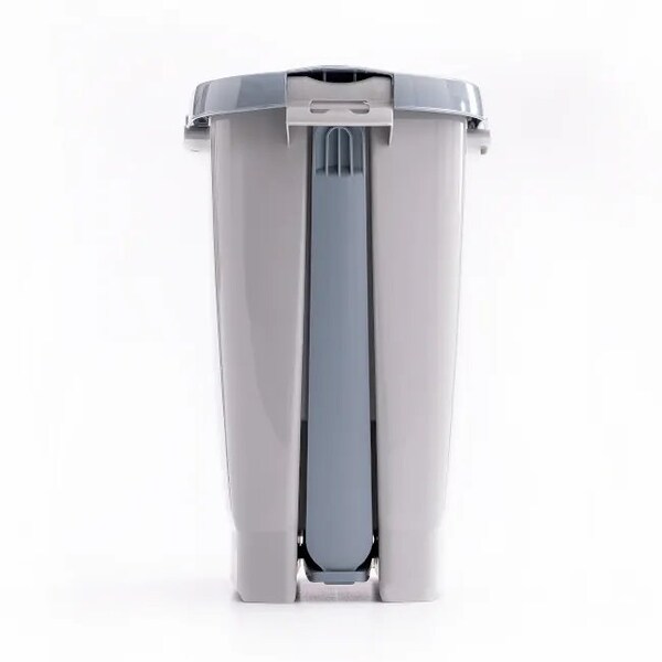 Araven Polypropylene Trash Bin with Pedal, 5.8 Gal, Green, 4PK - 47400