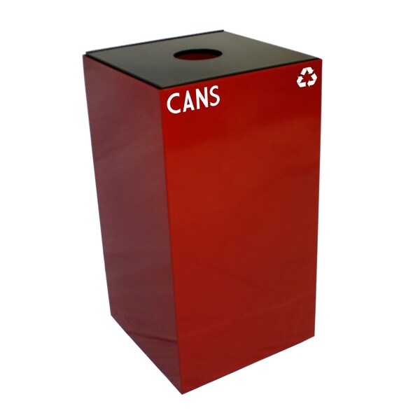 Witt Industries 28 gal Square Scarlet Red, Metal - 28GC01-SC