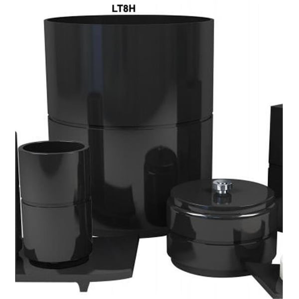 Nusteel NuSteel LT8H Loft Collection 6 Quart Wastebasket - Black Resin - LT8H