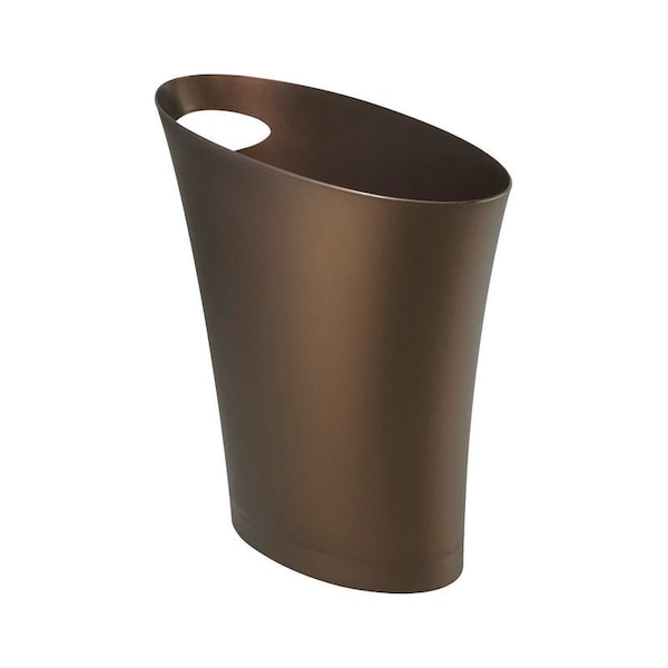 Umbra Umbra Skinny 2 gal Bronze Plastic Modern Wastebasket - 082610-125