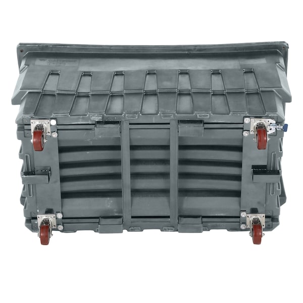 Toter Mobile Truck w/Duel Black Lid, 2 Cubic Yard 1000 lbs. Cap., Gray - FLM20-00146