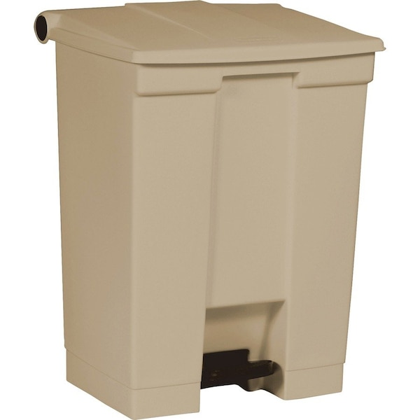 Rubbermaid Commercial 18 gal Rectangular Mobile Step-On Container, Beige, Plastic - RCP614500BG