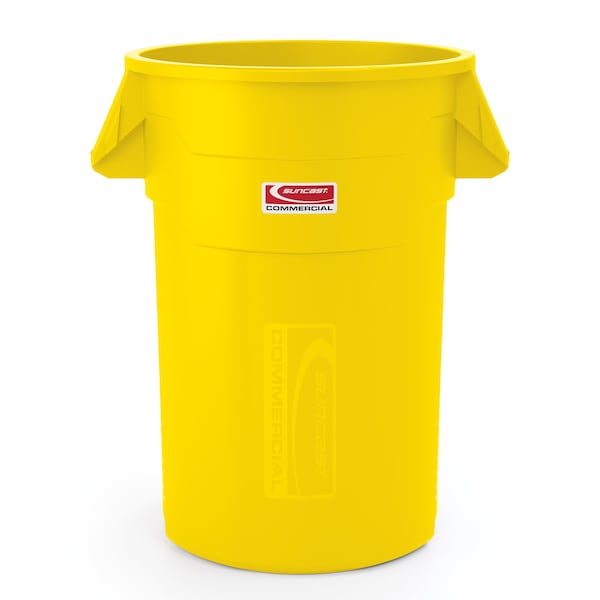 Suncast Commercial 44 GALLON UTILITY TRASH CAN , YELLOW - TCU44Y