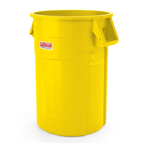 Suncast Commercial 44 GALLON UTILITY TRASH CAN , YELLOW - TCU44Y