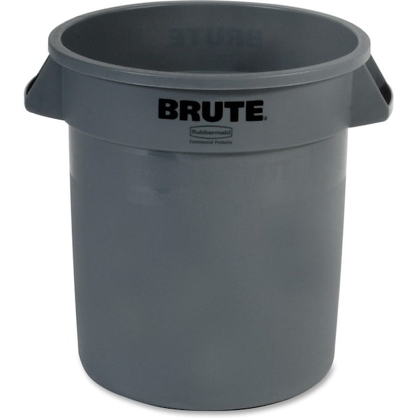 Rubbermaid Commercial 10 gal Round Brute 10-Gallon Vented Containers, Gray, Plastic - RCP261000GYCT