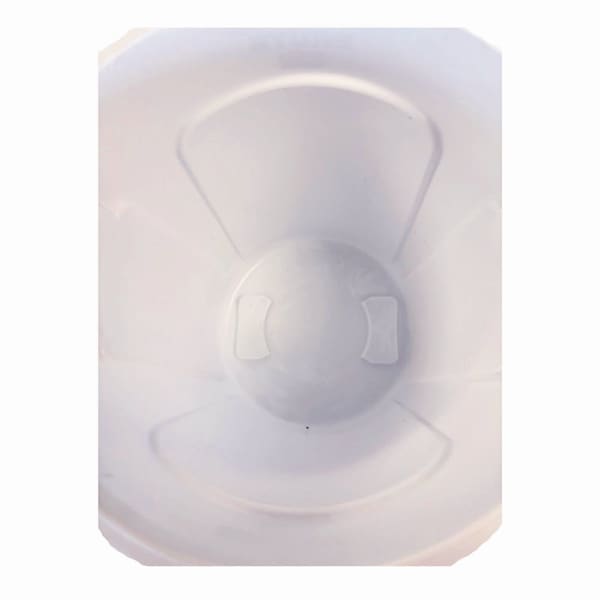 Rubbermaid Commercial 20 gal Round Trash Can, White, Open Top, Plastic - FG262000WHT