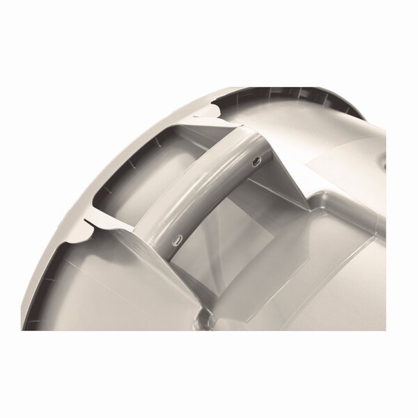 Rubbermaid Commercial 20 gal Round Trash Can, White, Open Top, Plastic - FG262000WHT