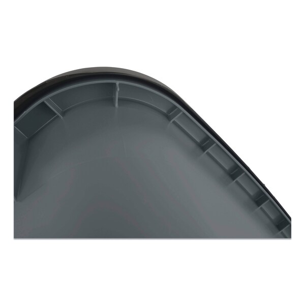 Rubbermaid Commercial 50 gal Square Trash Can, Gray, Top Door, Plastic - FG9W2700GRAY