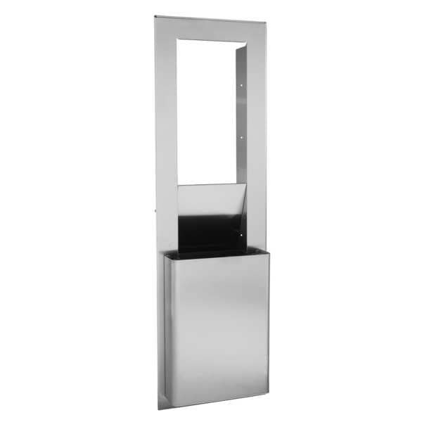Georgia-Pacific 5-1/2 gal Rectangular Trash Can, Silver, 15 in Dia, Stainless Steel - 59753