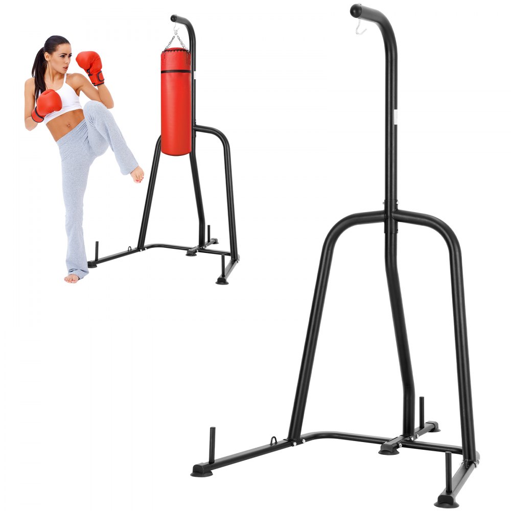 VEVOR Punching Bag Stand, Steel Heavy Duty Workout Equipment, Boxing Punching Bag Stand, Holds Up to 400 lbs, Freestanding Sandbag Rack with Weighted Base, Training Equipment for Home Gym Fitness - SD6948584INCJGTVNV0