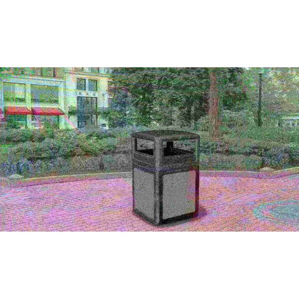 Commercial Zone Products 42 Gal Trash Can, Black Pepperstone - 72041399