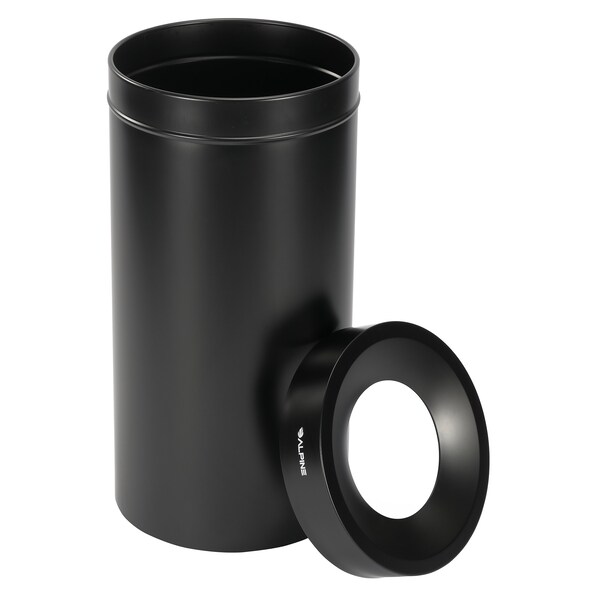Alpine Industries 54 Gallon 2-Stream Stainless Steel Trash Can Black - ALP475-27-BLK