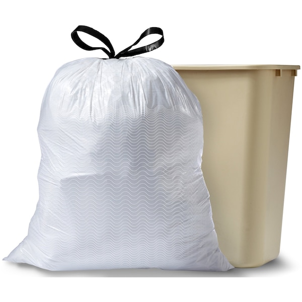 Glad 13 gal Trash Bags, 24 in x 27 1/2 in, Extra Heavy-Duty, 0.78 mil, White - 78526