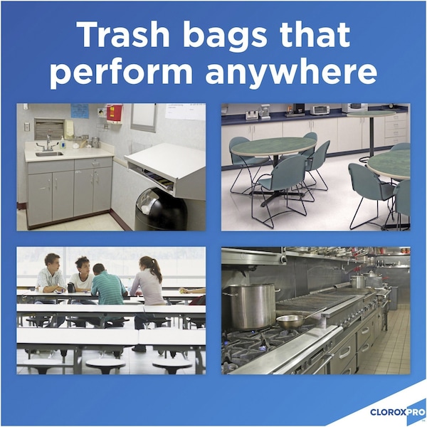 Glad 13 gal Trash Bags, 24 in x 27 1/2 in, Extra Heavy-Duty, 0.78 mil, White - 78526