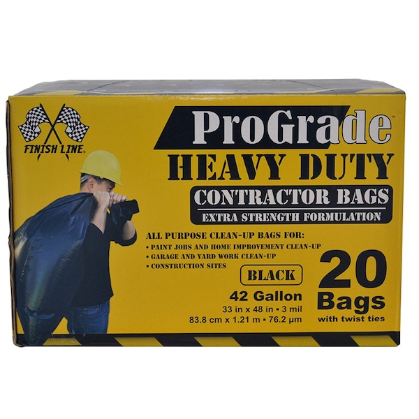 Ips Industries Contractor Bags, 42 Gallon, 3 mil - 13-11108