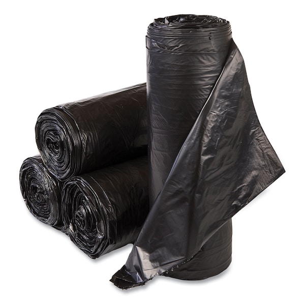 Inteplast Group 30 gal Trash Bags, 30 in x 36 in, Heavy-Duty, 0.58 mil, Black, 250 PK - WSL3036HVK