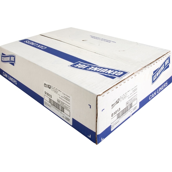 Genuine Joe 33 Gal. Clear Trash Can Liners, 250PK - GJO01013