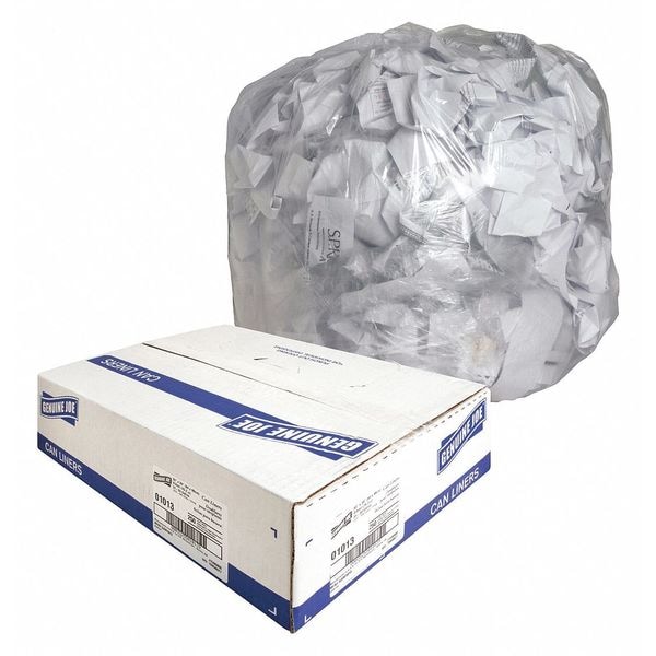 Genuine Joe 33 Gal. Clear Trash Can Liners, 250PK - GJO01013