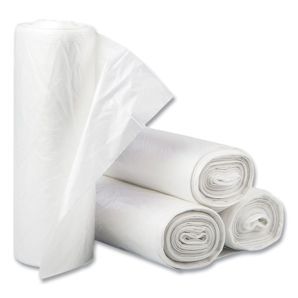 Inteplast Group 60 gal Trash Bags, 38 in x 60 in, Heavy-Duty, 14 microns, Clear, 200 PK - S386014N